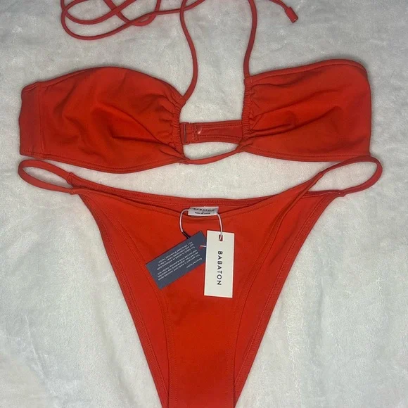 NWT! Babaton Orange Bikini Set Size M - Picture 2 of 13